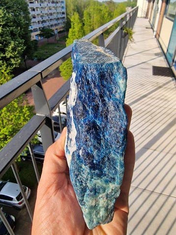 Natuurlijke Blauwe Hauyniet Ruwe Kristal - Rijk Koningsblauw