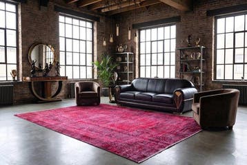 Rood vintage - Vloerkleed - 315 cm - 180 cm -  handgemaakt, Nieuw