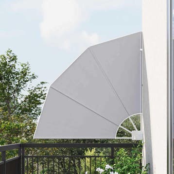 vidaXL Balkon Privacy Scherm 115 x 115 cm Polyester Grijs, Verzenden, Nieuw