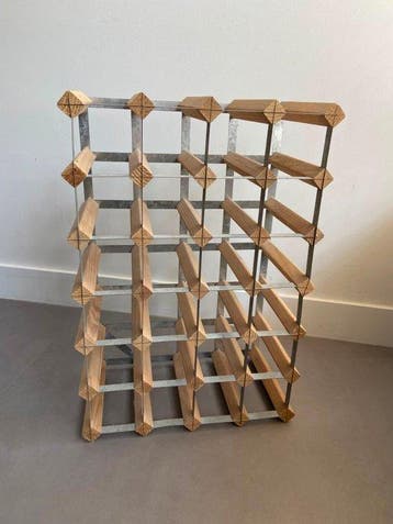 Wijnrek - Hout, Metaal - Wijnrek modern