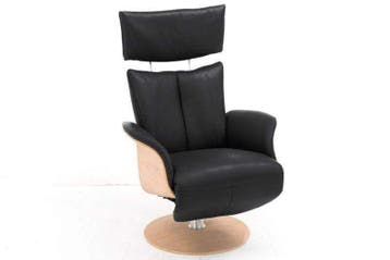 Relaxfauteuil Heesch - relaxfauteuils - Antraciet, Nieuw, Stof