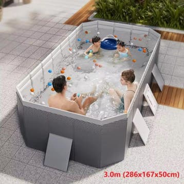 Niet-Opblaasbaar Opvouwbaar PVC Zwembad 2.1-3m Zomer Tuin, Tuin en Terras, Verzenden, Nieuw