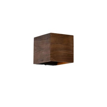 Smart wandlamp walnoot hout incl. Wifi G9 - Transfer, Verzenden, Nieuw, Hout