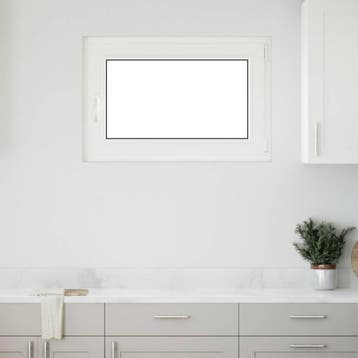 vidaXL Kelderraam RISOR 90 x 50 cm PVC en glas Wit, Verzenden, Nieuw