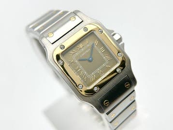 Cartier - Santos Galbée PM - 1057930 - Bronze Dial -, Nieuw