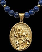 Lapis lazuli - Collier Sint-Christoffel de Veerman :