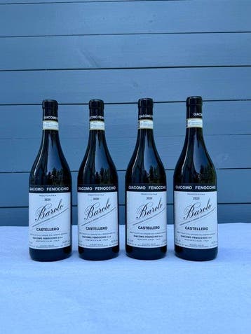 2020 Giacomo Fenocchio, Castellero - Barolo DOCG - 4 Flessen, Verzamelen, Nieuw