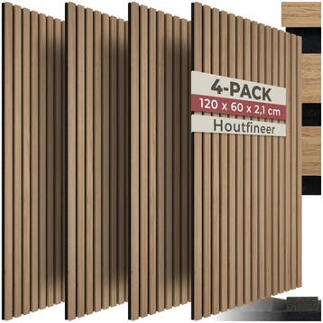 Akoestische panelen Sonic Wall houtlook - eiken, Set van 4, Verzenden, Nieuw