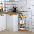Industriële Hoekkast – 4/5 Lagen Hout en Metaal Opbergrek, Huis en Inrichting, Kasten | Boekenkasten, Verzenden, Nieuw