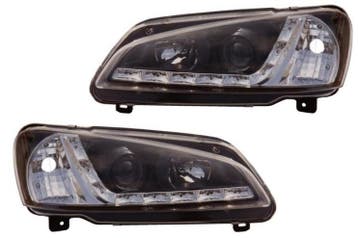 Koplampen Peugeot 106 96-.. LED Devil Eyes DRL look zwart, Auto-onderdelen, Ophalen of Verzenden, Nieuw