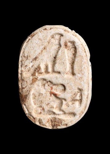 Oude Egypte, Nieuwe rijk Speksteen Scarabaeus gewijd aan, Antiek en Kunst