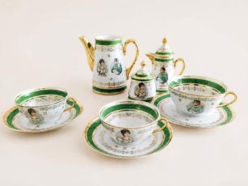 Porcelaine de Limoges - Koffie- en theeservies (9) -, Antiek en Kunst