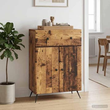 vidaXL Dressoir Oud hout 66 x 34,5 x 90 cm Bewerkt hout, Verzenden, Nieuw, Overige houtsoorten, Minder dan 50 cm