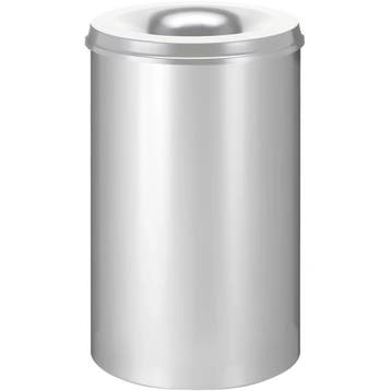 Afvalbak | Metaal | Zilver | 110L | Open | Vlamdovend |, Verzenden, Nieuw in verpakking