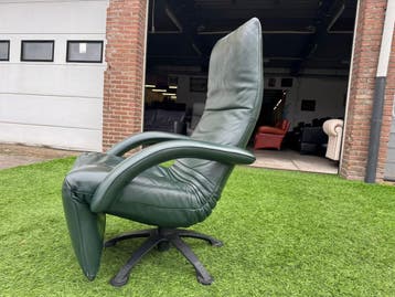 Jori Yoga JR-3390 design relax fauteuil stoel groen leer, Nieuw, Leer, Design