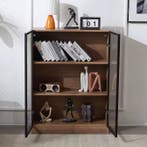 Zwarte Glazen Vitrinekast met LED – Moderne Displaykast, Verzenden, Nieuw