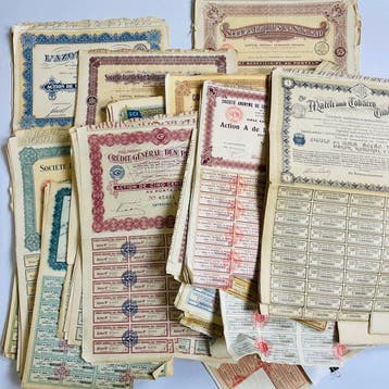 Frankrijk. 349 French share certificates (Zonder