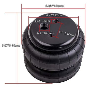 Paar standaard luchtbalgen 2500 lbs 1/2 inch NPT enkele p..., Auto-onderdelen, Verzenden, Nieuw, Universele onderdelen