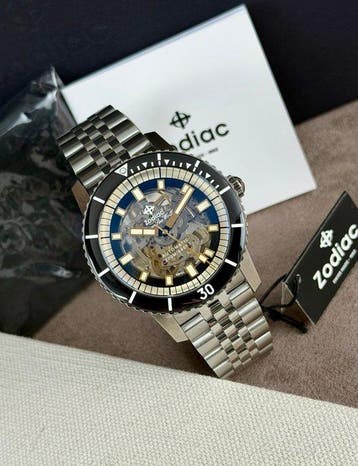 Zodiac - Super Sea Wolf Compression Diver Automatic Skeleton, Nieuw