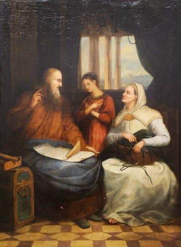 European School (c.1800) - The Education of the Virgin