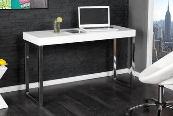 Design console WHITE DESK 120cm witte hoogglans bureautafel, Ophalen of Verzenden, Nieuw
