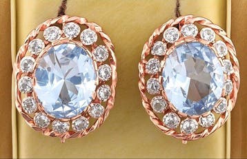 Zonder minimumprijs - Oorbellen - 9 kt. Roségoud, Zilver, Sieraden, Tassen en Uiterlijk, Oorbellen, Nieuw