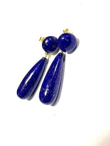 Lapis lazuli - Zilver - Oorbellen, Verzamelen