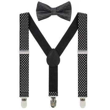 Fako Fashion - Kinder Bretels Met Vlinderstrik - Stipjes -, Verzenden, Nieuw