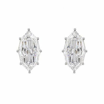 Oorbellen - 14 karaat Witgoud - 3.90ct. tw. Diamant, Sieraden, Tassen en Uiterlijk, Oorbellen, Nieuw