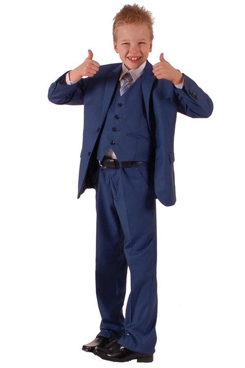 Kinderkostuum middenblauw-122/128 NIEUW, Kinderen en Baby's, Kinderkleding | Maat 128, Jongen, Nieuw, Ophalen of Verzenden