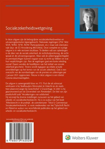 Socialezekerheidswetgeving 2021 9789013162028 P.S. Fluit, Verzenden, Gelezen, P.S. Fluit