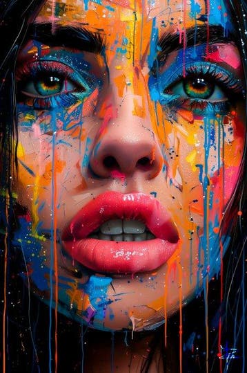 PLM-Art - Painted Woman