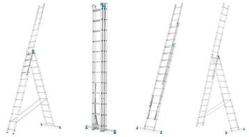 Trapladder Aluminium 9.30m | 150kg | Laatste Stuks!, Nieuw, Ophalen of Verzenden, Ladder, Opvouwbaar of Inschuifbaar