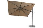 Platinum Challenger parasol T2 - 3x3 m. - Taupe, Tuin en Terras, Parasols, Verzenden, Nieuw, Zweefparasol