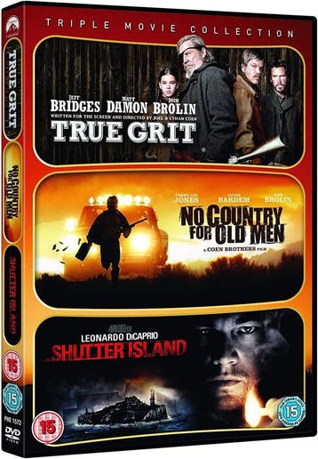 True Grit + No Country for old men + Shutter Island (3 disc), Vanaf 12 jaar, Verzenden, Zo goed als nieuw