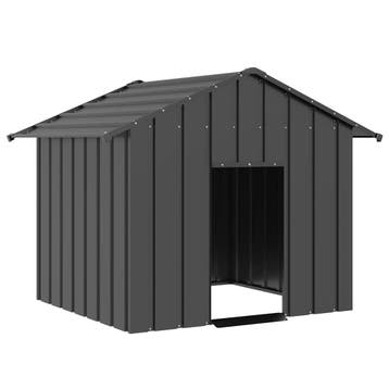vidaXL Hondenhok met dak 131x101x102 cm gegalvaniseerd staal, Verzenden, Nieuw