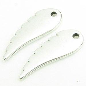 1 x DQ metaal hanger vleugel antiek zilverkleur ca. 21 x..., Ophalen of Verzenden, Nieuw, Bedel