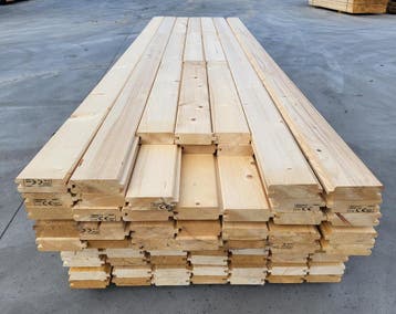 Blokhutplanken 2e keus  28 en 44mm dik, 25 tot 50 mm, Nieuw, Plank, 300 cm of meer