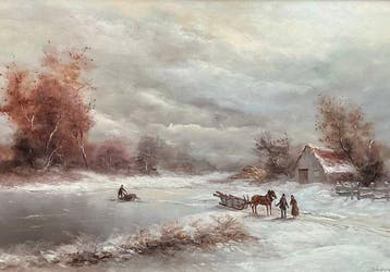 Herbert Pickenhagen (1920) - Winterlandschaft, Antiek en Kunst, Kunst | Schilderijen | Klassiek