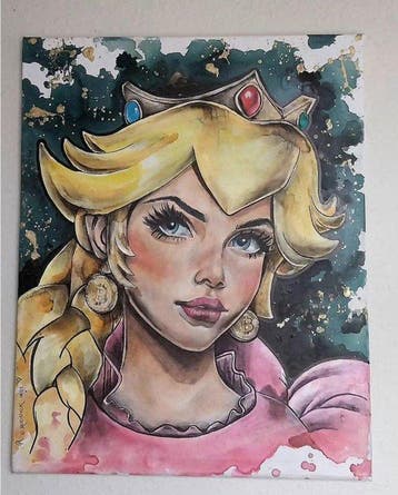 PEACH BITCOIN BTC CRYPTO X CHRISTINA RUDNICK • Nintendo, Nieuw