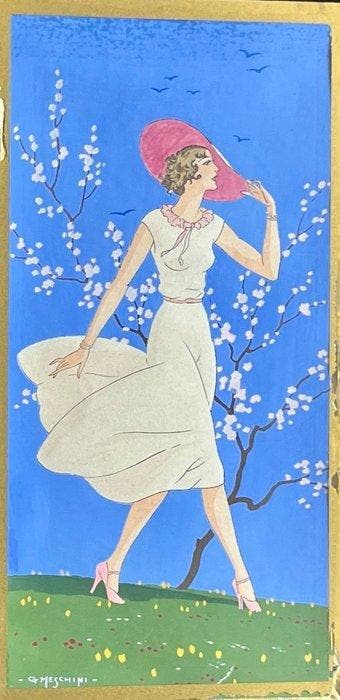 Giovanni Meschini (1888-1977) - La passeggiata in primavera