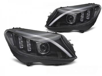 Koplampen Mercedes C-Klasse W205 LED Tube Zwart, Ophalen of Verzenden, Nieuw