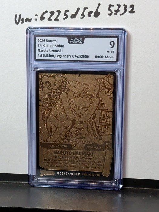Naruto Mythos 1st. Edition - 1 Graded card - AI grading 9, Verzamelen, Overige Verzamelen
