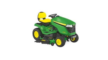 John Deere X380 107 cm (Zitmaaiers), Ophalen of Verzenden, Gebruikt, Elektrische starter, 90 tot 120 cm