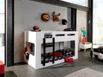 Stapelbedden | Hoekstapelbed | Stapelbed met Bureau en Kast, 90 cm, Eenpersoons, Verzenden, Nieuw
