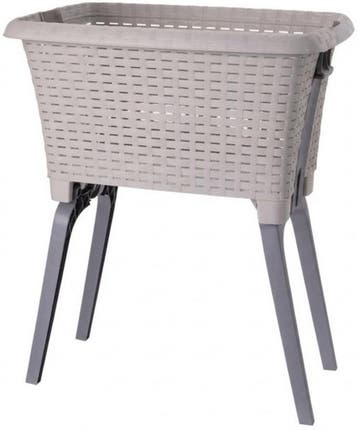 Wasmand op poten creme 38 liter 39 x 59 x 29 cm kunststof, Tuin en Terras, Droogmolens en Wasrekken, Verzenden, Nieuw