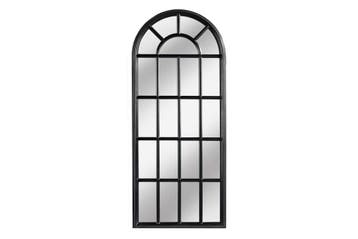 Design wandspiegel CASTILLO 140cm zwart raam in landelijke, Huis en Inrichting, Woonaccessoires | Spiegels, Ophalen of Verzenden