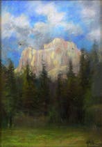 Maria Pensa (1876–1959) - Monte Pelmo, Val Zoldana - NO, Antiek en Kunst, Kunst | Schilderijen | Klassiek