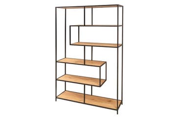 industrieele boekenkast SLIM LINE 185x114cm wilde eik zwart, Huis en Inrichting, Kasten | Overige, Ophalen of Verzenden, Nieuw