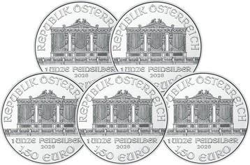 5 Troy Ounce - Zilver .999 - Philharmonique 2026 - 155,5